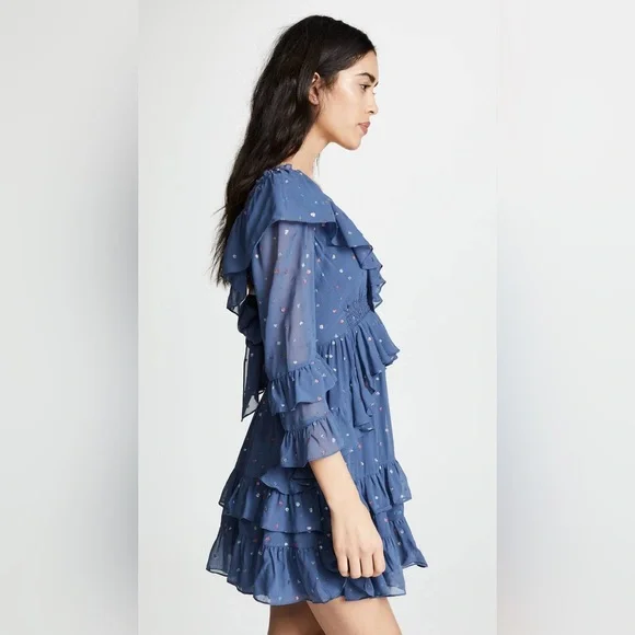 Rebecca Taylor glitter gem ruffle mini dress - Picture 6 of 9